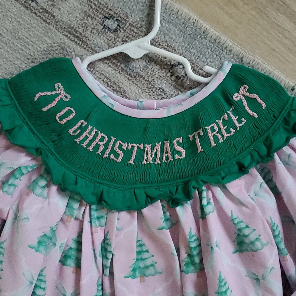 Tiny Town Smocks Girls Embroidered Smocked 